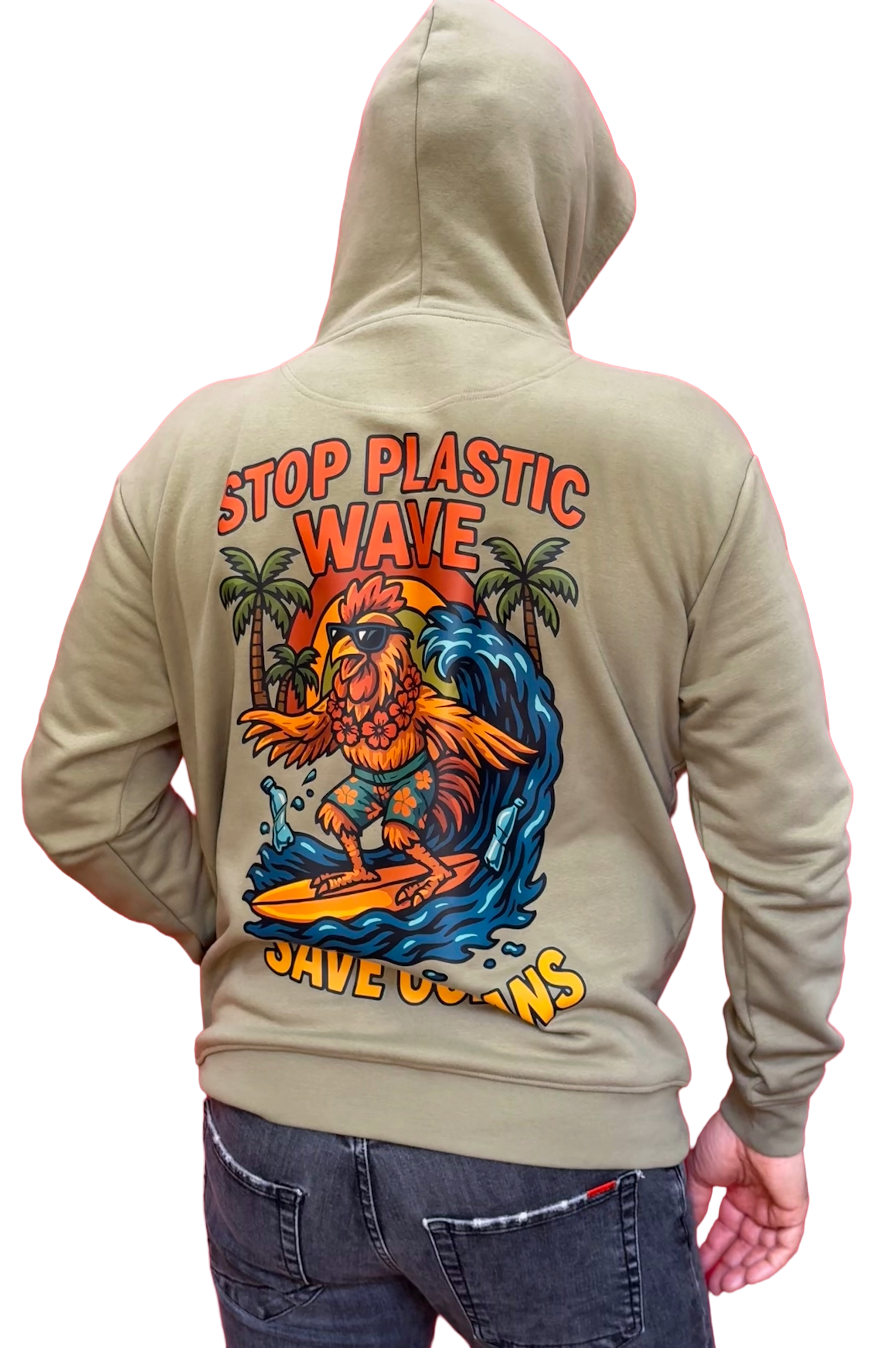 Felpa con cappuccio Lokahi, plastic wave