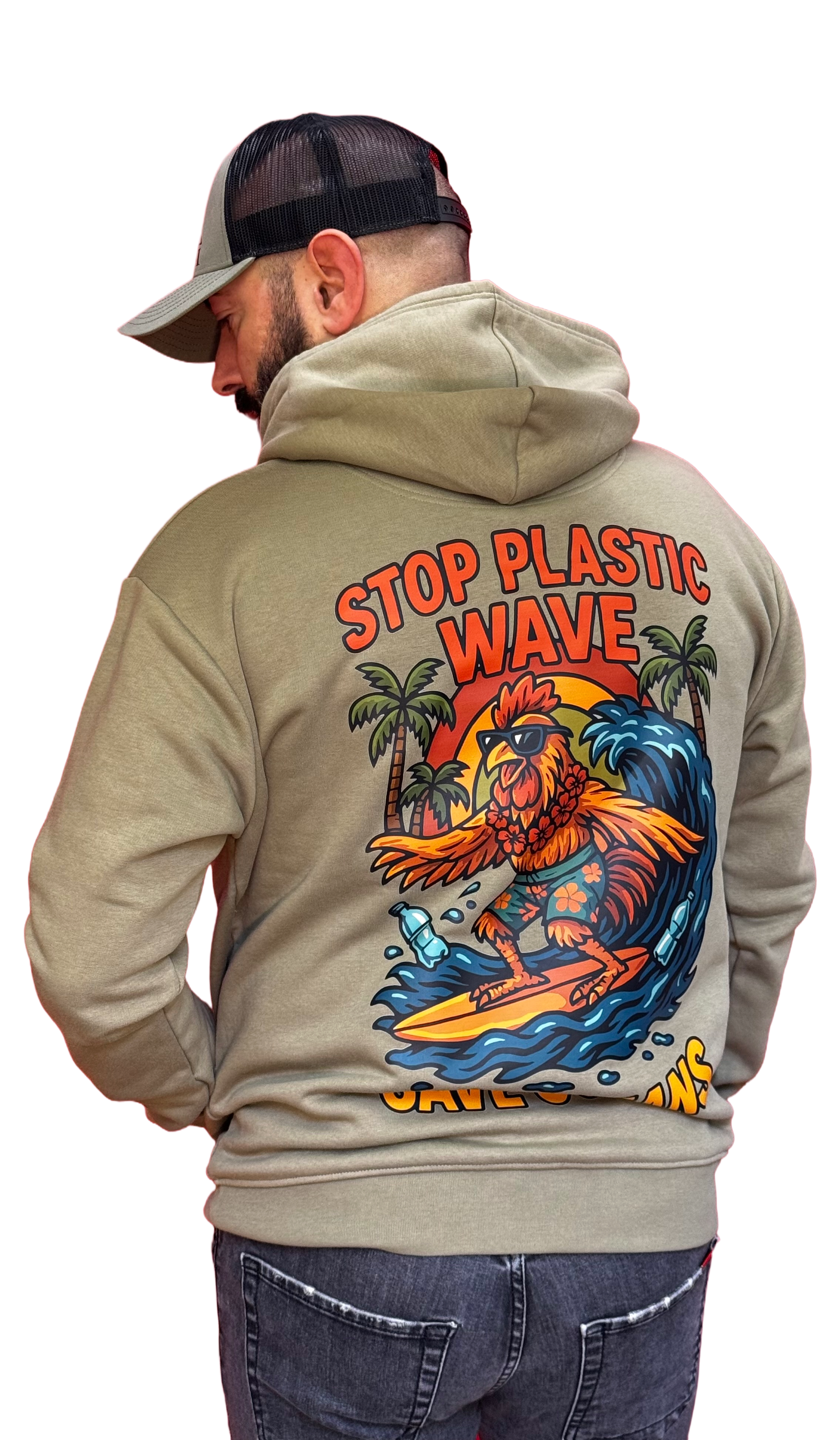 Felpa con cappuccio Lokahi, plastic wave