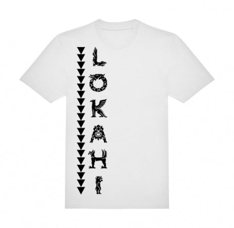 T-shirt Lokahi, vestibiltà normale, scritta verticale.