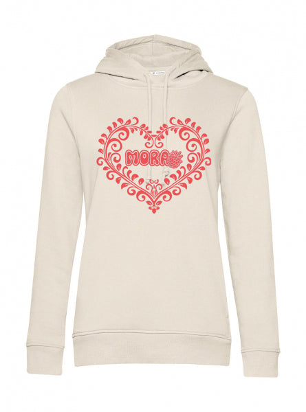 Felpa cappuccio Mora, logo mora