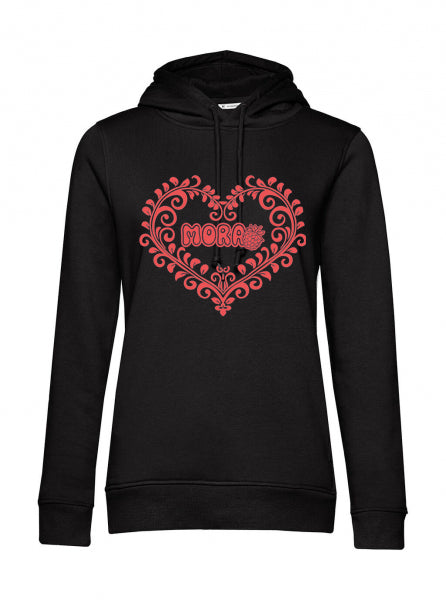 Felpa cappuccio Mora, logo mora