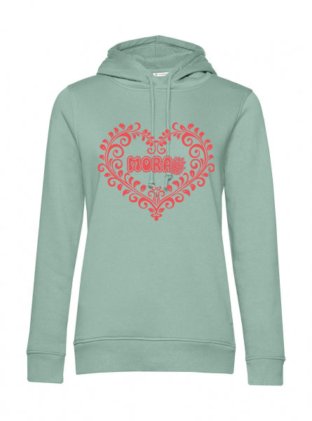 Felpa cappuccio Mora, logo mora