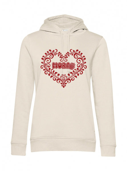 Felpa cappuccio Mora, logo mora