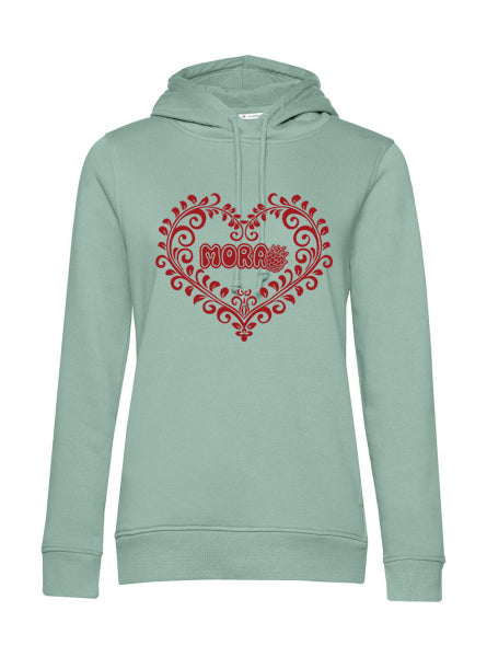Felpa cappuccio Mora, logo mora