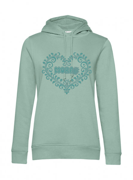 Felpa cappuccio Mora, logo mora