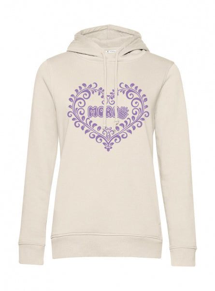 Felpa cappuccio Mora, logo mora