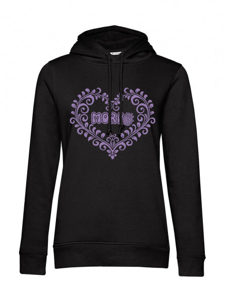 Felpa cappuccio Mora, logo mora