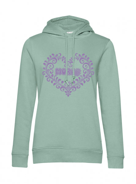 Felpa cappuccio Mora, logo mora