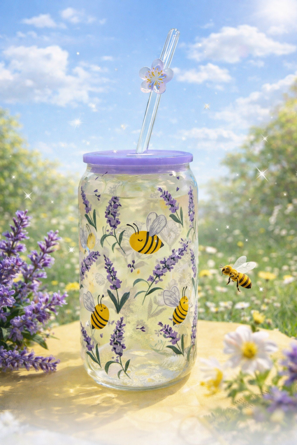 Bicchiere Vetro “Lavanda” – 450 ml