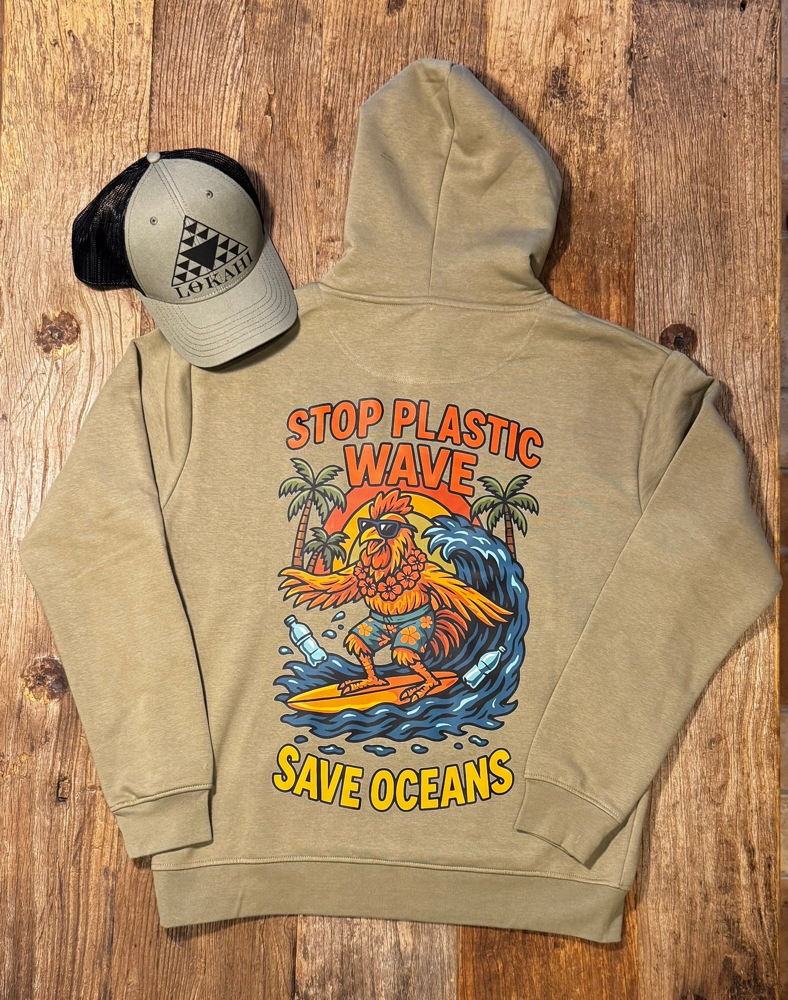 Felpa con cappuccio Lokahi, plastic wave