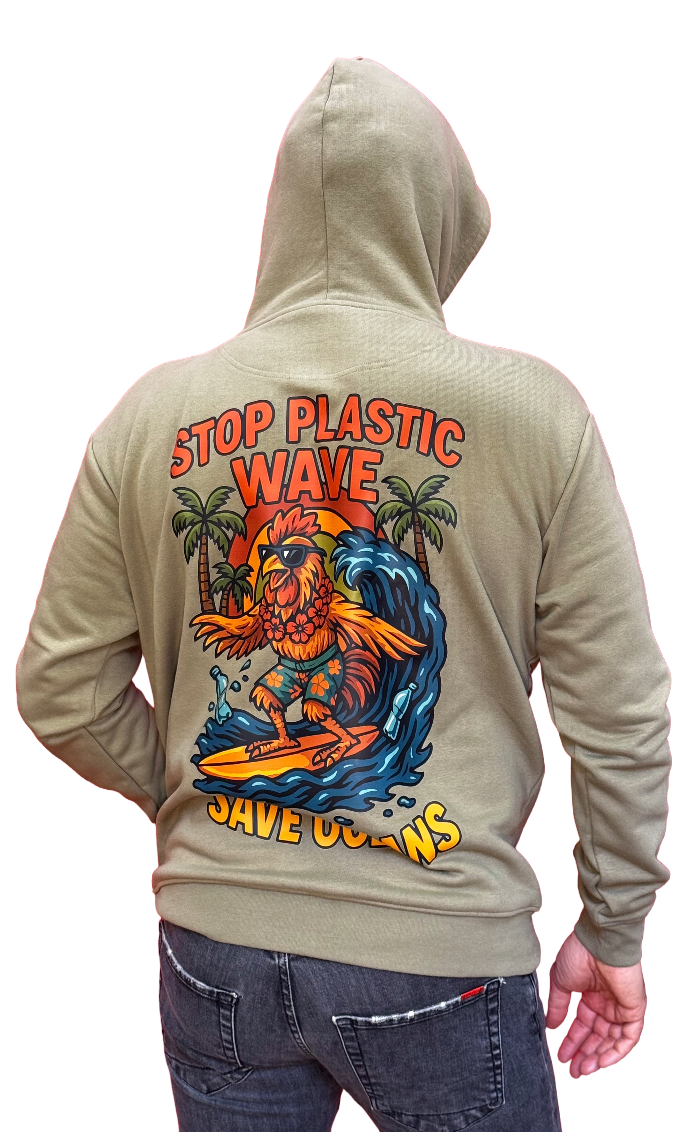 Felpa con cappuccio Lokahi, plastic wave